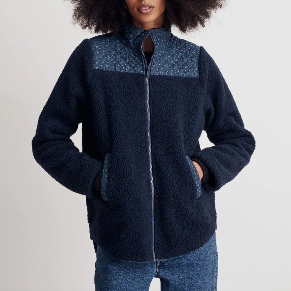 Madewell Sherpa Zip-Front Jacket